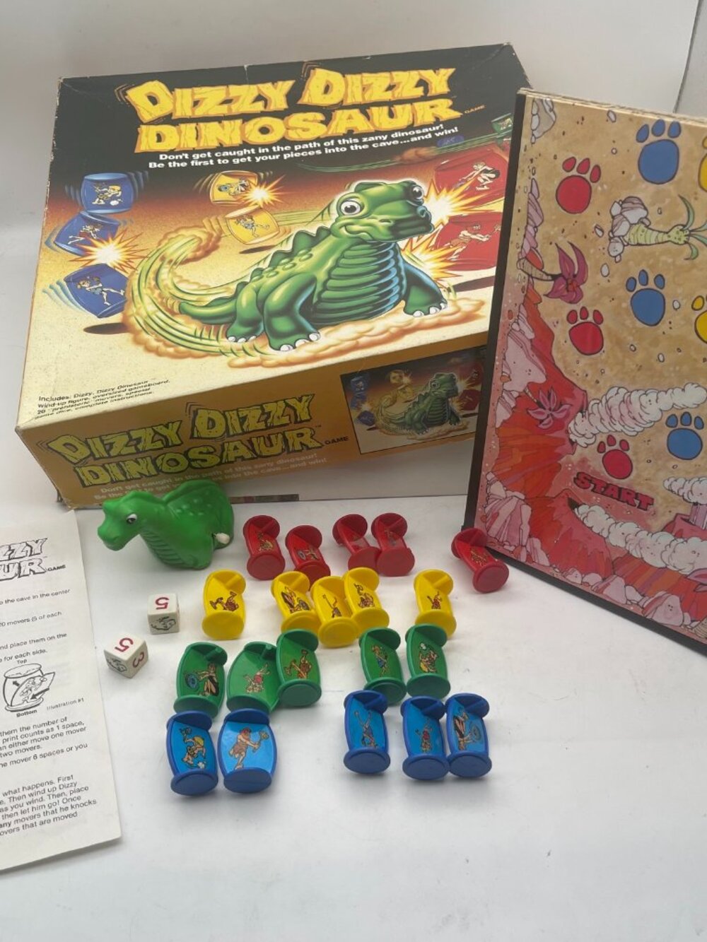 VINTAGE Dizzy Dizzy Dinosaur COMPLETE WORKS Pressman 1987 80s 90s Kids